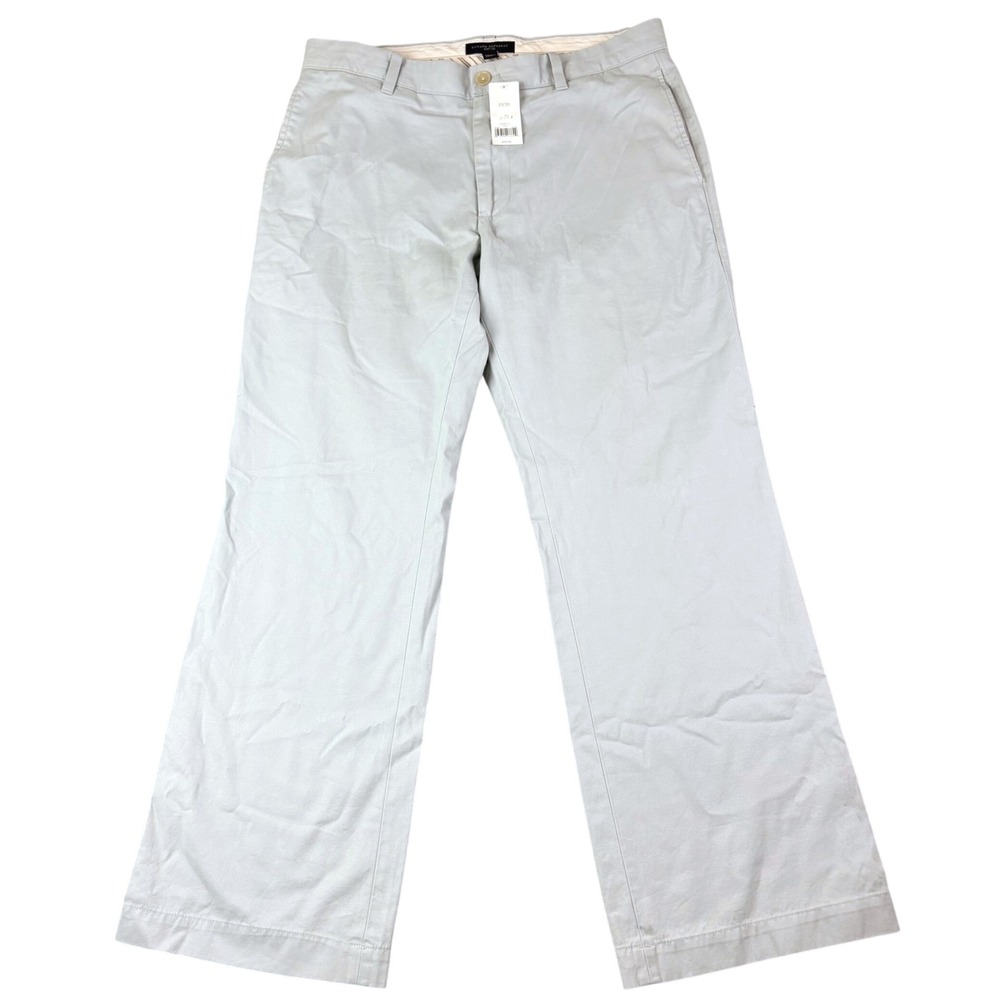 Banana Republic 33x30 Gray Boot Fit Chino Pants Cotton Twill Khakis NWT